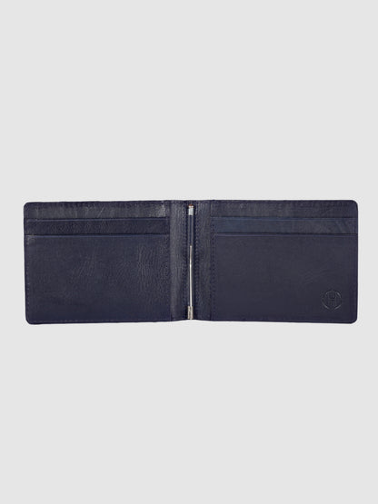 Navy Clamp Wallet